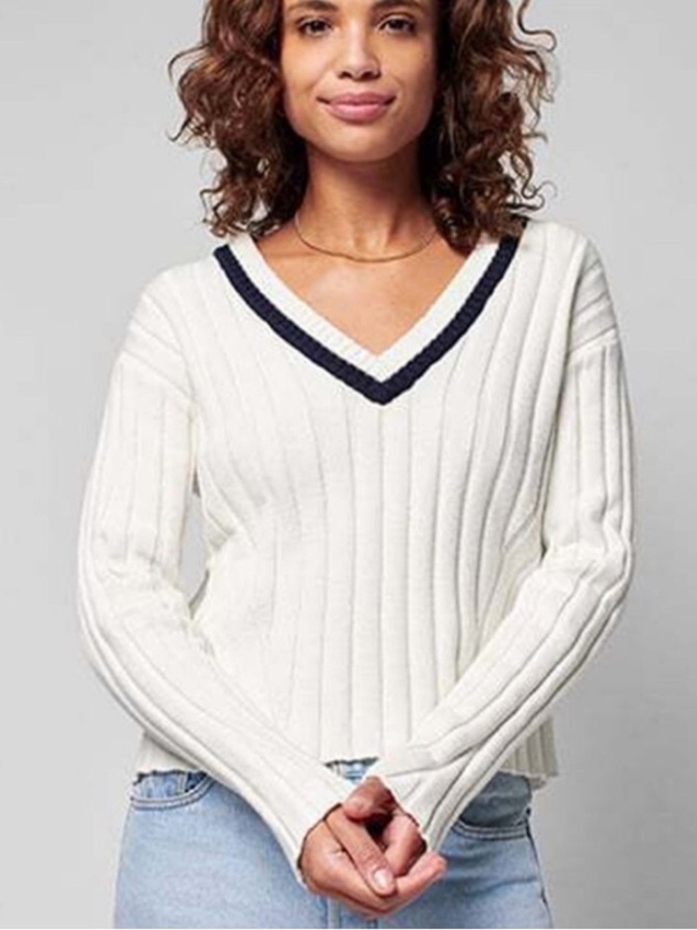 Faherty Game Set Cricket Sweater large organic cotton cashmere